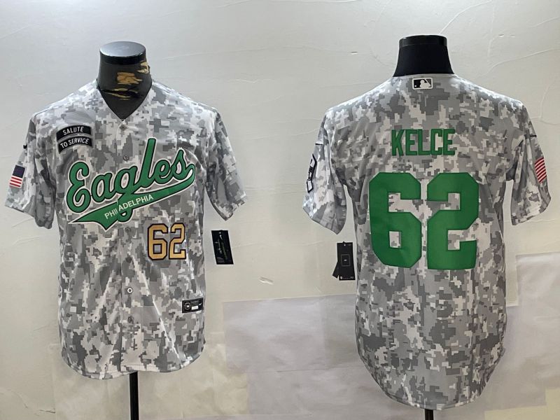 Men Philadelphia Eagles #62 Kelce Nike Arctic Camo 2024 Salute to Service Limited NFL Jersey style 2->philadelphia eagles->NFL Jersey